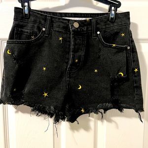 Black Jean Shorts